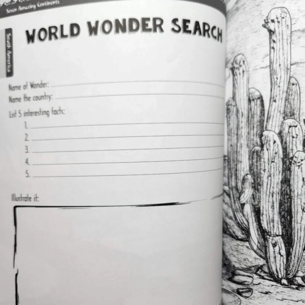Book Seven Amazing Continents Travel Dreams Geography & Social Studies Workbook